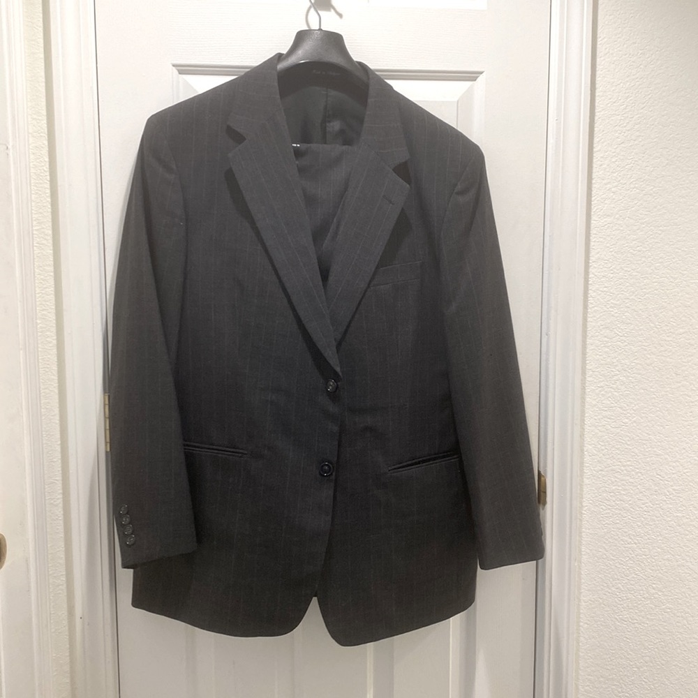 Seville Row Grey Pinstripe Suit